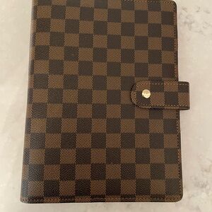 A5 checkered journal notebook Brown/Brown